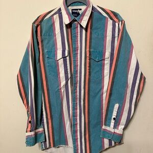 Wrangler Brushpopper Striped Shirt
